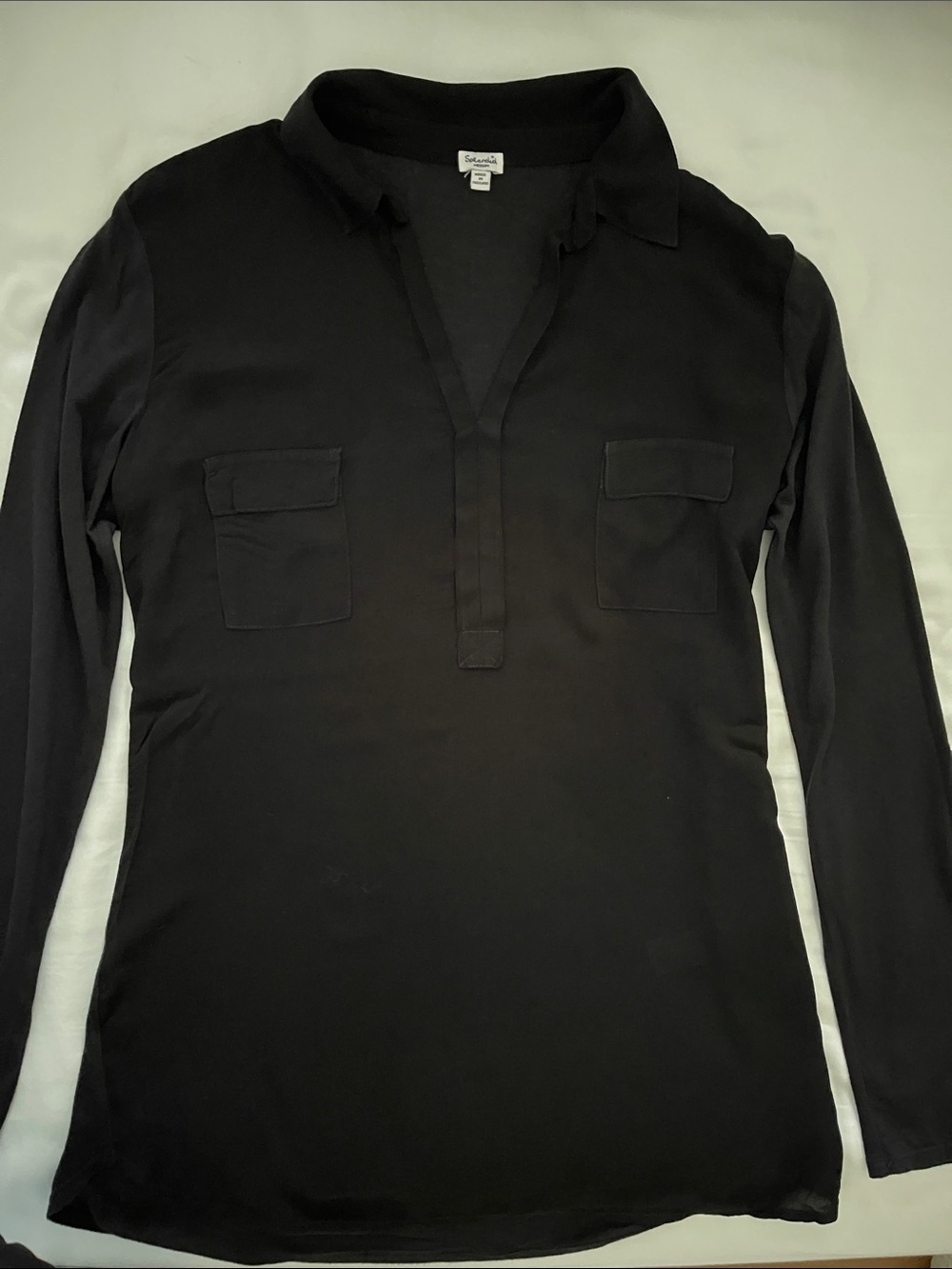 Splendid Black Casual Button-Down Long-Sleeve Shirt
